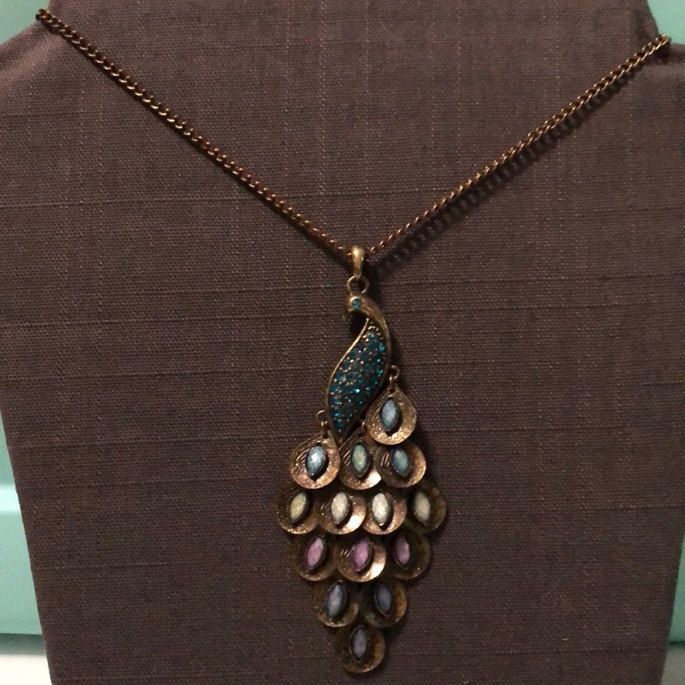 Peacock Pendant Necklace